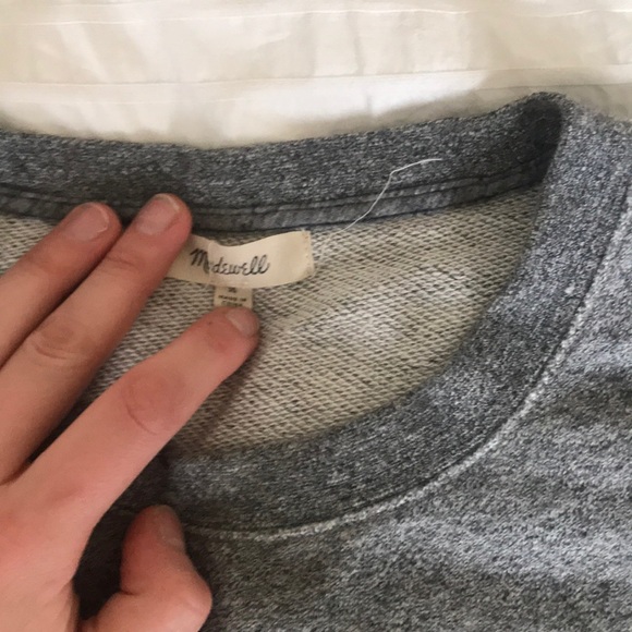 Madewell cropped Big Sky Montana gray Sweatshirt medium - Picture 2 of 6
